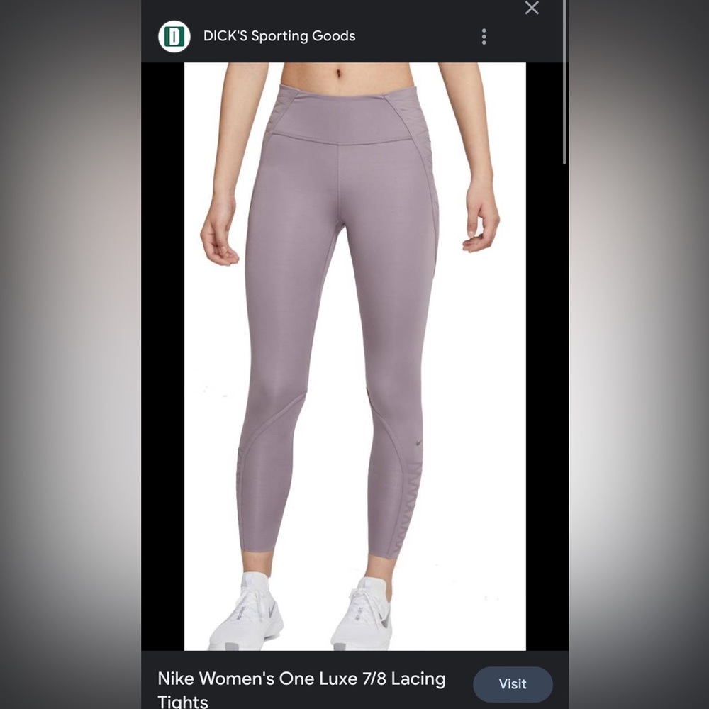 Nike womens 7/8 one lux legging size M